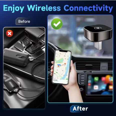 Wireless CarPlay Adapter + FREE 1-Year VIP Wallpaper Access
