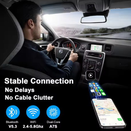 Wireless CarPlay Adapter + FREE 1-Year VIP Wallpaper Access